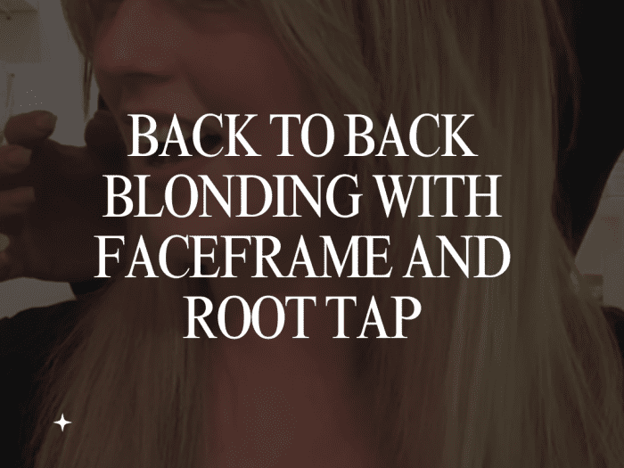 Back to Back Blonding with Faceframe and Root Tap