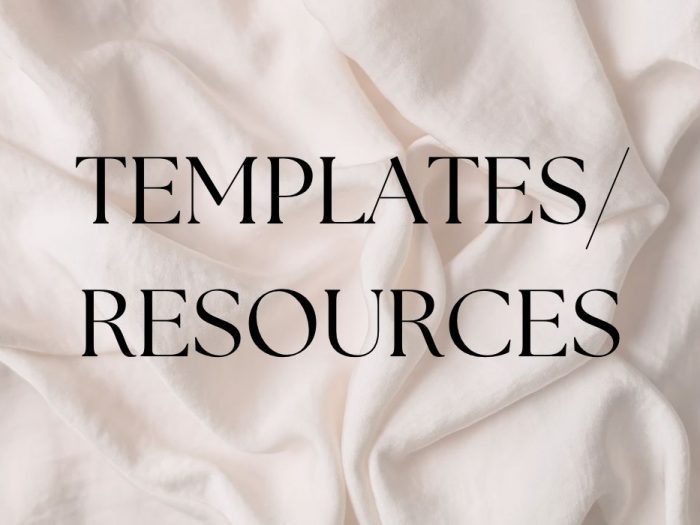 Templates and Resources